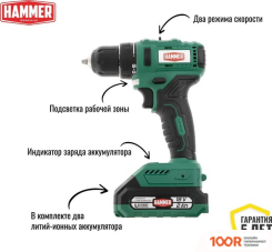 Hammer ACD18BL (С 2-МЯ АКБ, КЕЙС) (317505)