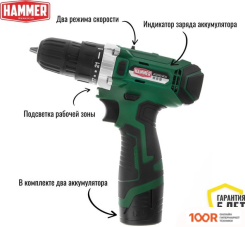 Hammer ACD12/2CS (С 2-МЯ АКБ, КЕЙС) (317494)