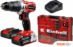 Einhell TE-CD 18/2 LI-I +64 4514221 (С 2-МЯ АКБ 2 АЧ, НАБОР ОСНАСТКИ, КЕЙС) (317282)