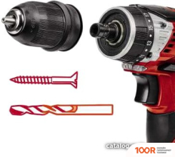 Einhell TE-CD 12 X-LI 4513617 (С 2-МЯ АКБ 1.5 AH, КЕЙС) (317278)