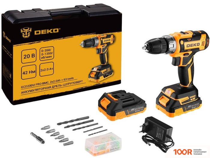 Deko GCD20DU PRO SET 083-1040 (С 2-МЯ АКБ, КЕЙС) (316969)
