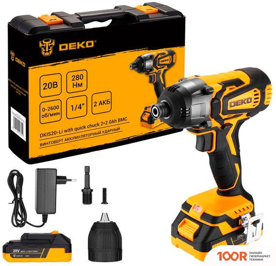 Deko DKIS20-LI SET 063-4392 (С 2-МЯ АКБ, КЕЙС) (316932)