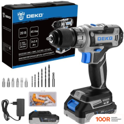 Deko DKCD20V ONE SET63 083-1038 (С 2-МЯ АКБ, КЕЙС) (316908)