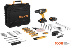 Deko DKCD20FU-LI SET 193 063-4179 (С 2-МЯ АКБ, КЕЙС, НАБОР ОСНАСТКИ) (316899)
