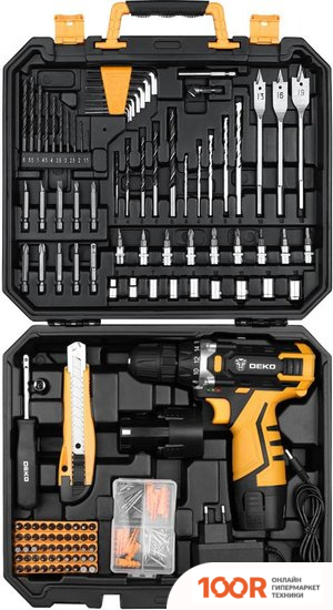 Deko DKCD20FU-LI SET 193 063-4179 (С 2-МЯ АКБ, КЕЙС, НАБОР ОСНАСТКИ) (316899)