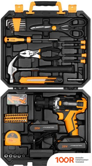 Deko DKCD20FU-LI SET 104 063-4178 (С 2-МЯ АКБ, КЕЙС) (316898)