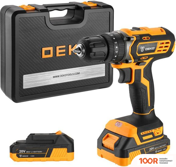 Deko DKCD20 IMPACT SET 063-4415 (С 2-МЯ АКБ 2 АЧ, КЕЙС) (316891)