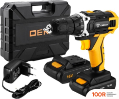 Deko DKCD16FU-LI 063-4099 (С 2-МЯ АКБ, КЕЙС, НАБОР ОСНАСТКИ) (316888)