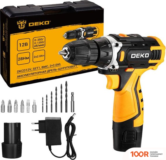 Deko DKCD12V SET1 083-1022 (С 2-МЯ АКБ, КЕЙС) (316885)