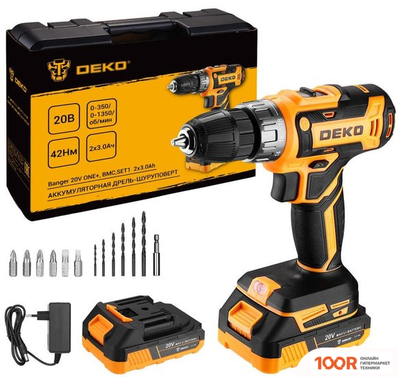 Deko BANGER 20V ONE+ 083-1109 (С 2-МЯ АКБ, КЕЙС) (316858)