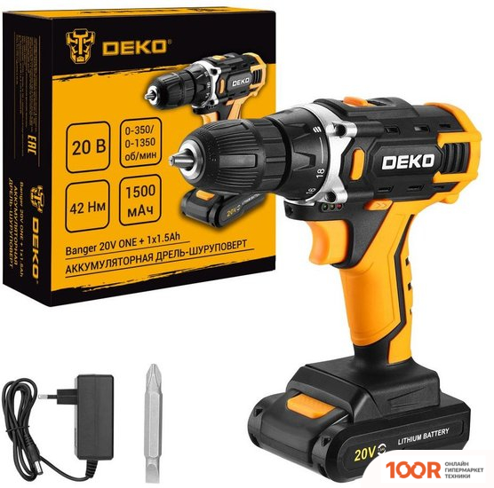Deko BANGER 20V ONE + 083-1042 (С 1-ИМ АКБ) (316856)