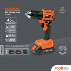 Daewoo Power DAA 3021LI SET (С 2-МЯ АКБ, КЕЙС) (316819)