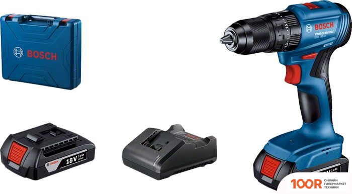 Bosch GSB 185-LI PROFESSIONAL 06019K3100 (С 2-МЯ АКБ, КЕЙС) (316590)