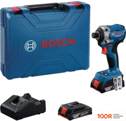 Bosch GDR 18V-215 PROFESSIONAL 06019N2022 (С 2-МЯ АКБ, КЕЙС) (316545)