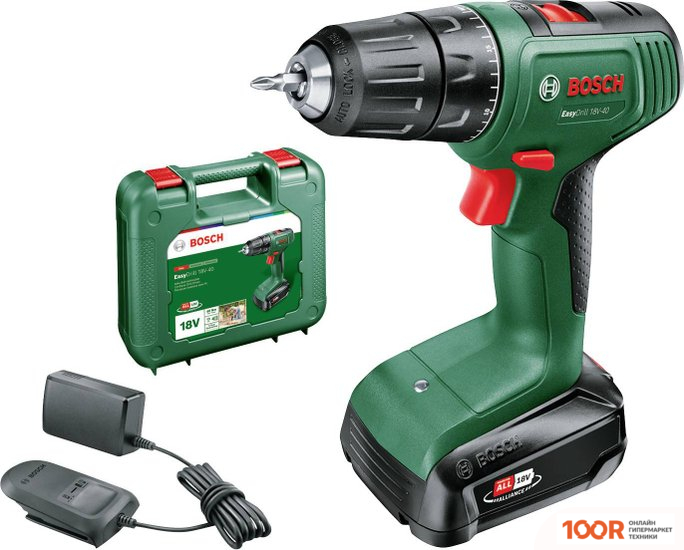 Bosch EASYDRILL 18V-40 06039D8004 (С 1-ИМ АКБ, КЕЙС) (316527)
