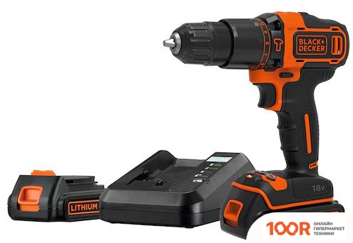 Black & Decker BDCHD18K1B2 (С 2-МЯ АКБ, КЕЙС) (316473)