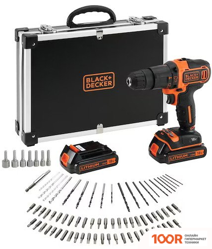 Black & Decker BDCHD18BAFC (С 2-МЯ АКБ, КЕЙС) (316472)