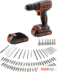 Black & Decker BDCDC18BAFC (С 2-МЯ АКБ, КЕЙС) (316463)