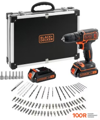 Black & Decker BDCDC18BAFC (С 2-МЯ АКБ, КЕЙС) (316463)