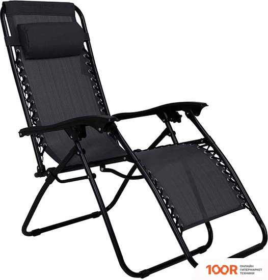Шезлонг AksHome RELAX СКЛАДНОЕ (ЧЕРНЫЙ) (315169)