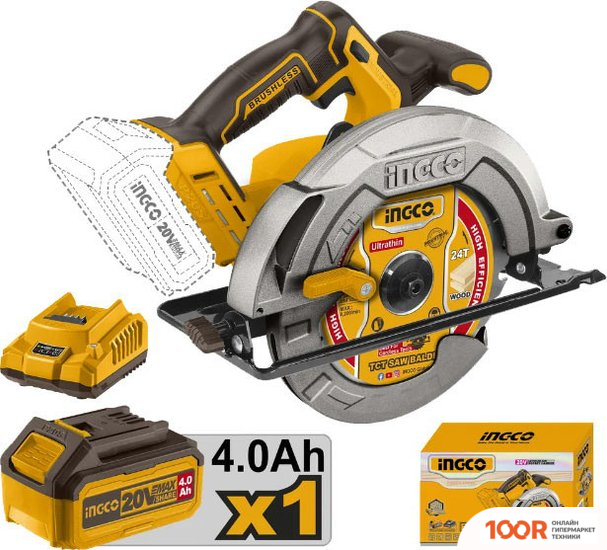 Ingco CSLI18511 (С 1-ИМ АКБ) (313798)