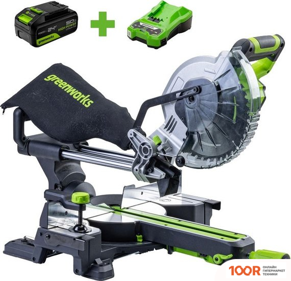 Greenworks GD24MS216 1501707UG (С 1-ИМ АКБ) (313733)
