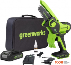 Greenworks G24MCS10K4 2008207UB (С 1-ИМ АКБ 4 АЧ) (312652)