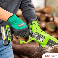 Greenworks G24MCS10K2 2008207UA (С 1-ИМ АКБ 2 АЧ) (312651)