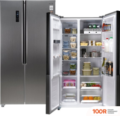 Холодильник Weissgauff WSBS 500 NFX INVERTER (311740)