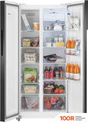 Холодильник Weissgauff WSBS 500 INVERTER NOFROST WHITE ROCK GLASS (311737)