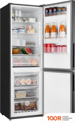 Холодильник Weissgauff WRK 1850 D FULL NOFROST BLACK GLASS (311672)