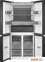 Холодильник Weissgauff WCD 590 NOFROST INVERTER PREMIUM ECOFRESH INOX GLASS (311637)