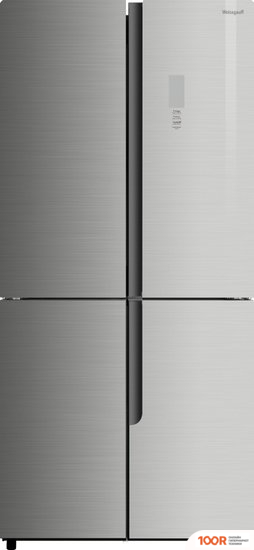 Холодильник Weissgauff WCD 450 INOX GLASS NOFROST INVERTER (311618)