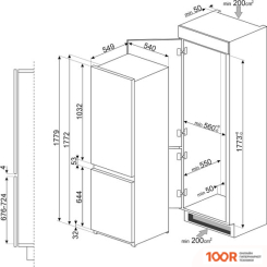 Холодильник Smeg C81721F (310903)