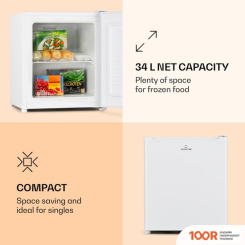 Холодильник Klarstein GARFIELD ECO 10032195 (БЕЛЫЙ) (308671)