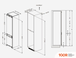 Холодильник Haier HRF305NFRU (307985)