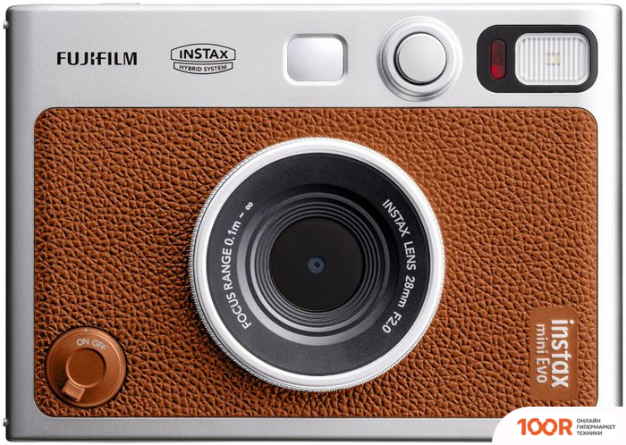 Фотоаппарат Fujifilm INSTAX MINI EVO (СЕРЕБРИСТЫЙ/КОРИЧНЕВЫЙ) (305721)