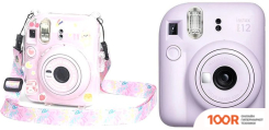 Фотоаппарат Fujifilm INSTAX MINI 12 (ФИОЛЕТОВЫЙ) + РОЗОВЫЙ ЧЕХОЛ SUNDAYS С РЕМНЕМ (305715)