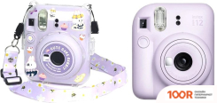 Фотоаппарат Fujifilm INSTAX MINI 12 (ФИОЛЕТОВЫЙ) + ПУРПУРНЫЙ ЧЕХОЛ SUNDAYS С РЕМНЕМ (305714)