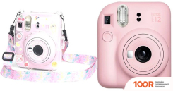 Фотоаппарат Fujifilm INSTAX MINI 12 (РОЗОВЫЙ) + РОЗОВЫЙ ЧЕХОЛ SUNDAYS С РЕМНЕМ (305712)