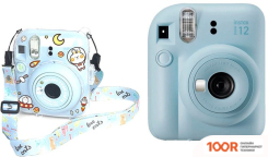 Фотоаппарат Fujifilm INSTAX MINI 12 (ГОЛУБОЙ) + ГОЛУБОЙ ЧЕХОЛ SUNDAYS С РЕМНЕМ (305707)