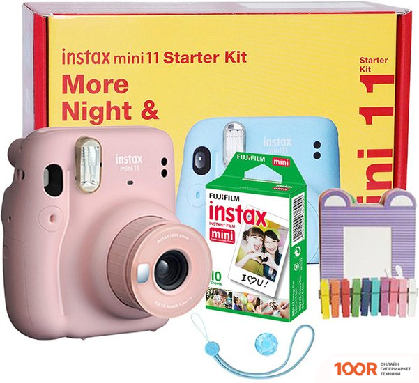 Фотоаппарат Fujifilm INSTAX MINI 11 STARTER KIT (РОЗОВЫЙ) (305699)