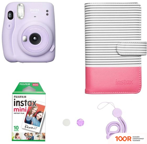 Фотоаппарат Fujifilm INSTAX MINI 11 GEOMETRIC SET (ФИОЛЕТОВЫЙ) (305698)