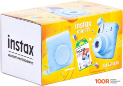 Фотоаппарат Fujifilm INSTAX MINI 11 GEOMETRIC SET (ГОЛУБОЙ) (305696)