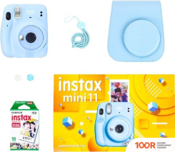 Фотоаппарат Fujifilm INSTAX MINI 11 GEOMETRIC SET (ГОЛУБОЙ) (305696)