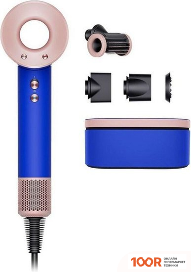 Фен Dyson HD15 SUPERSONIC (С ПЕРЕХОДНИКОМ НА ЕВРОВИЛКУ, СИНИЙ/РОЗОВОЕ ЗОЛОТО) (304294)
