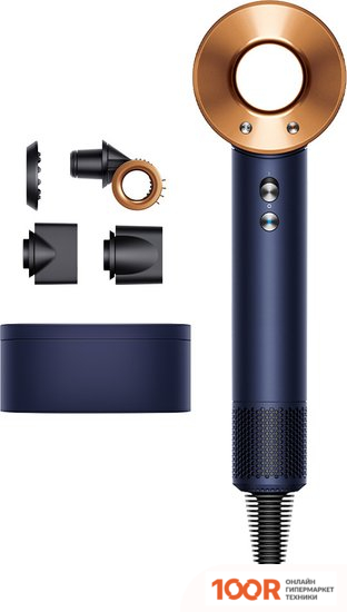 Фен Dyson HD15 SUPERSONIC (С ПЕРЕХОДНИКОМ НА ЕВРОВИЛКУ, БЕРЛИНСКАЯ ЛАЗУРЬ/МЕДНЫЙ) (304288)