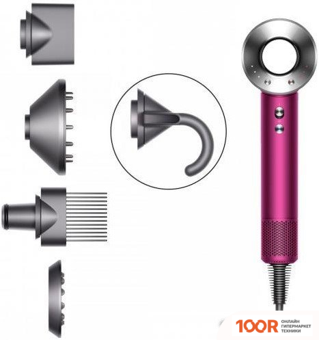 Фен Dyson HD07 SUPERSONIC 390244-01 (ФУКСИЯ/НИКЕЛЬ) (304271)
