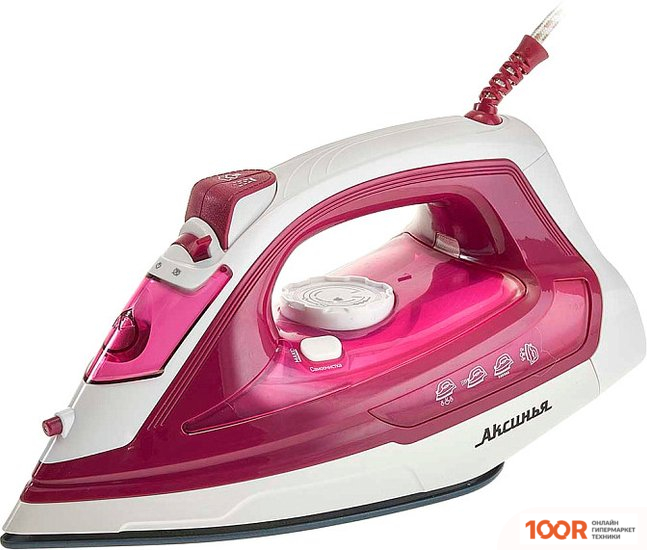 Утюг Аксинья КС-3005 (БЕЛЫЙ/МАЛИНОВЫЙ) (303764)