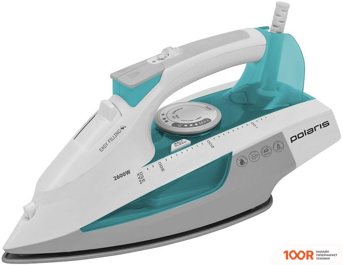 Утюг Polaris PIR 2685AK (БЕЛЫЙ/БИРЮЗОВЫЙ) (303269)